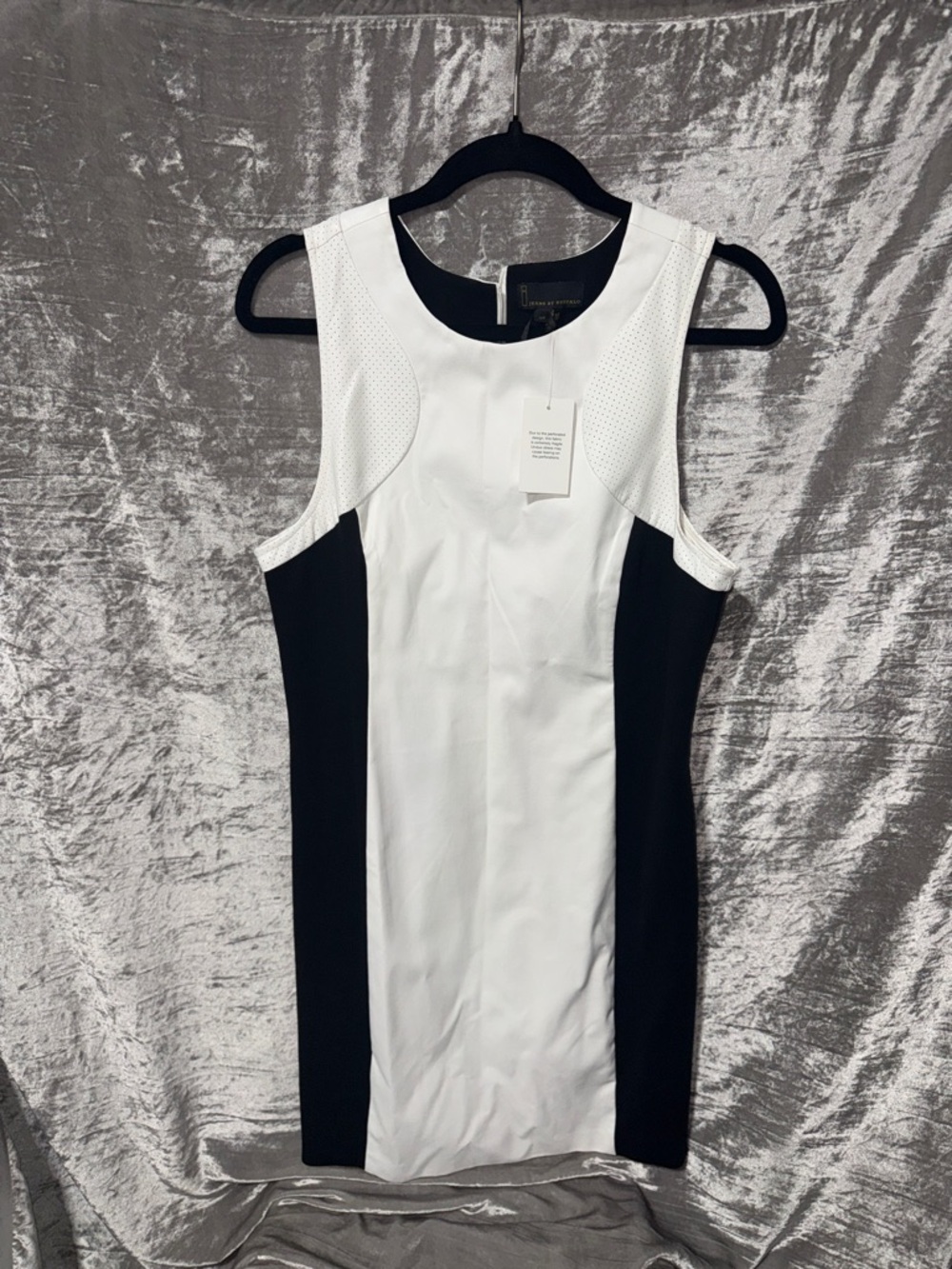 i jeans by Buffalo Black & White Colorblock Sleeveless Midi Dress